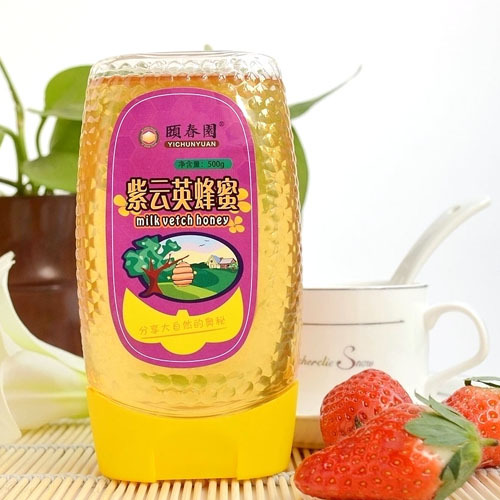 蜂蜜厂家直供颐春园 天然农家500g紫云英蜂蜜 高浓度出口级蜂蜜