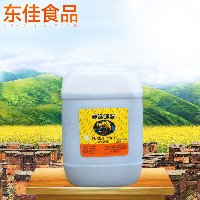 热销推荐黄连蜂蜜 桶装蜂蜜 美容养颜通便 天然农家土蜂蜜