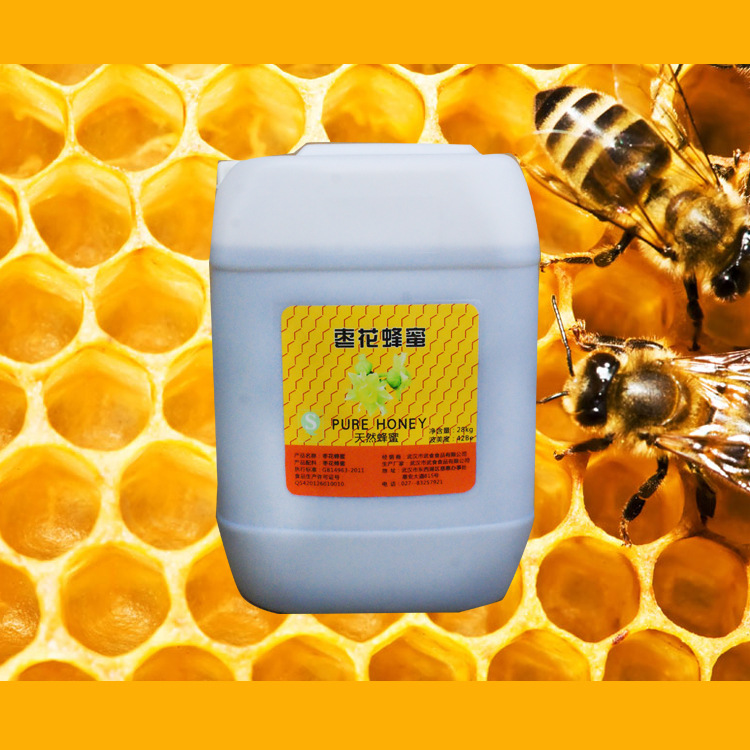28kg桶装枣花蜂蜜 厂家批发 天然农家散装土蜂蜜42度