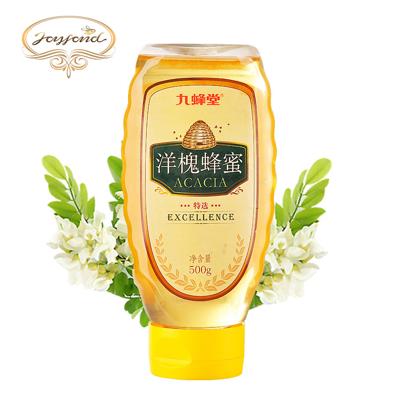 九蜂堂洋槐蜂蜜 天然洋槐花蜜 纯蜂蜜500g 冬季养生洋槐蜜供应